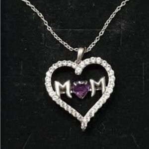 Sterling silver “MOM” necklace